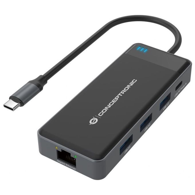 Conceptronic DONN14G Docking Station 7-in1 USB 3.2