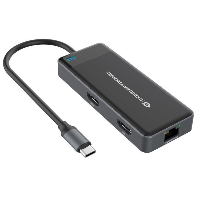 Conceptronic DONN14G Docking Station 7-in1 USB 3.2