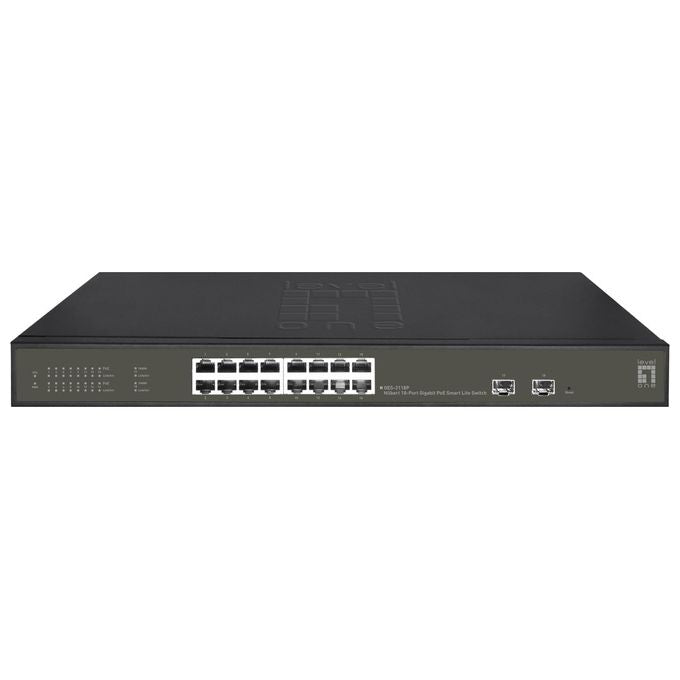 LevelOne GES-2118P Switch di Rete Gestito L2 Gigabit Ethernet 10-100-1000 Supporto Power over Ethernet Nero