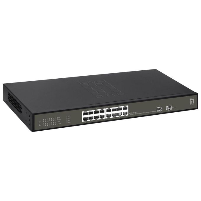 LevelOne GES-2118P Switch di Rete Gestito L2 Gigabit Ethernet 10-100-1000 Supporto Power over Ethernet Nero