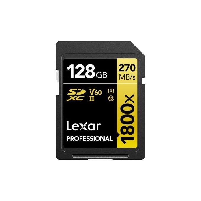 Lexar Professional SDXC 128Gb BL 1800x UHS-II V60 Gold