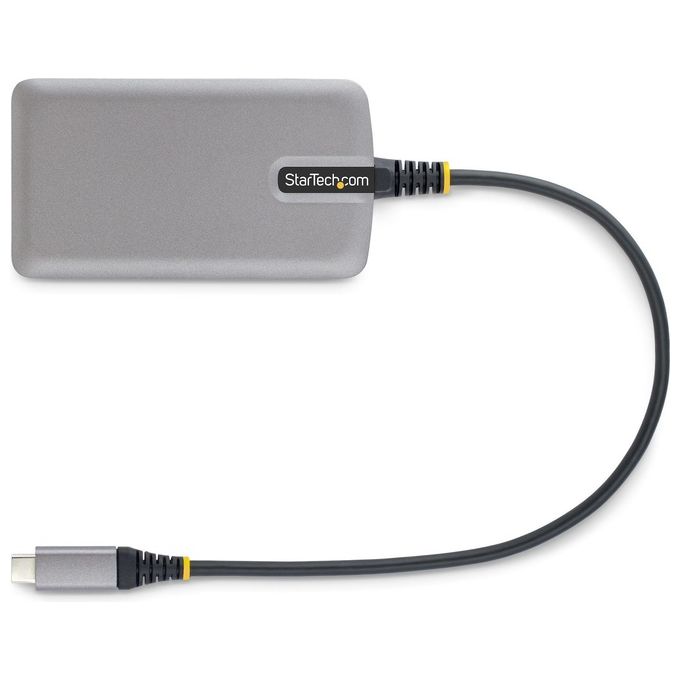 Startech.com Hub Usb-C con Etherenet a 3 Porte Cavo Lungo 30cm -Adattatore Hub Usb Type-c Portatile con Gbe