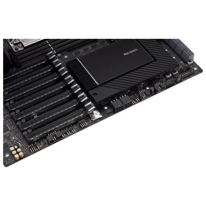 ASUS Pro WS WRX80E-SAGE SE WIFI Scheda Madre, EATX, AMD WRX80, Socket sWRX8, 8 Slot DIMM DDR4, 7 x PCIe 4.0, 3 x M.2, 8 x SATA, Intel WiFi 6, 10Gb LAN, Realtek 7.1 Surround, USB-C 3.2 Gen 2x2, Nero