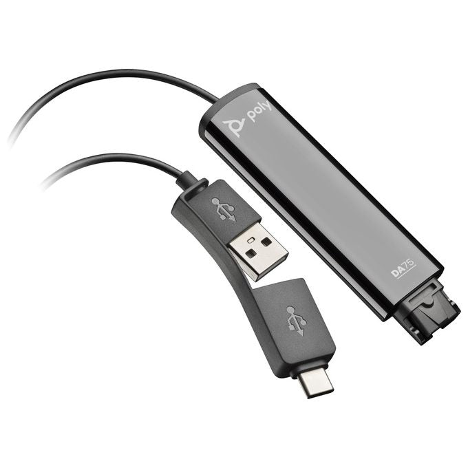 HP POLY DA75 USB to QD Adapter