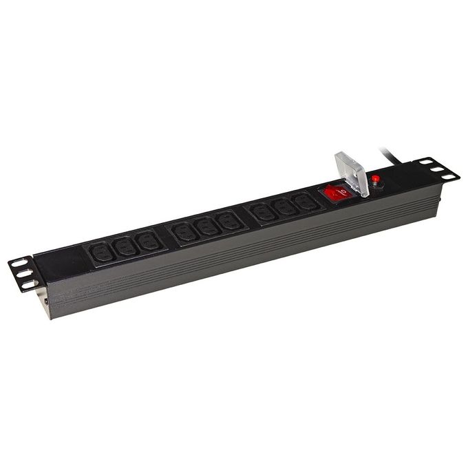 Link Multipresa 9 Prese Femmina Iec C13 per Armadi Rack 19'' con Spina Italiana 16A