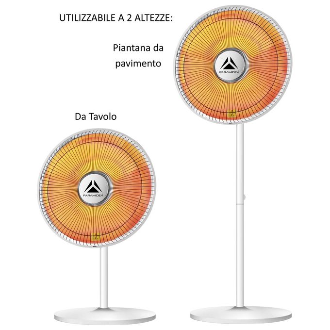 Pyramidea SC800PT Stufetta Elettrica Interno Argento 1000W