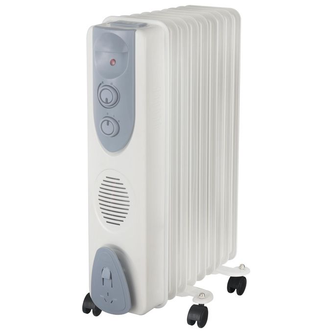 Pyramidea Tl009 Stufetta Elettrica Interno Grigio 2000W Riscaldatore Ambiente Elettrico a Olio