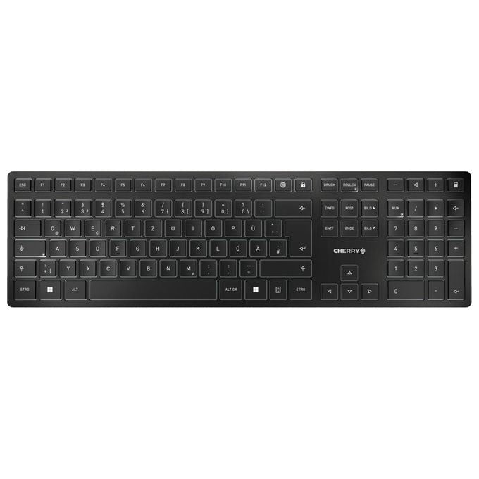 Cherry KW 9100 Slim Tastiera Rf Senza Fili  Bluetooth Qwertz Tedesco Nero