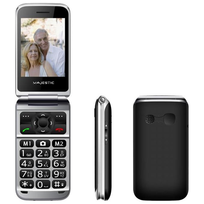 New Majestic TLF 82 Silento Senior Phone con Ampio Display da 2.8” a Colori Led