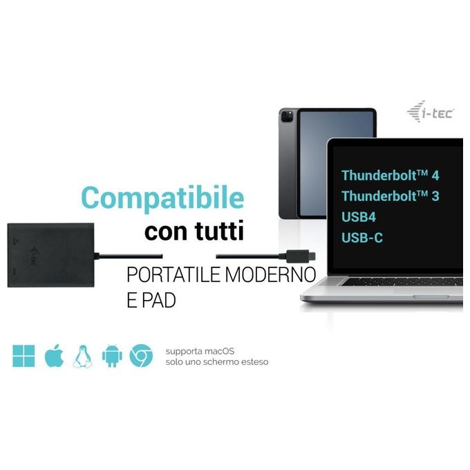 I-Tec USB-C Dual 4K-60Hz HDMI Video Adapter