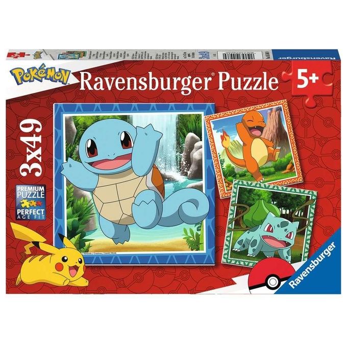 Ravensburger Puzzle Pokemon Assortito 3x49 Pezzi