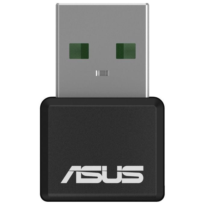 ASUS USB-AX55 Nano Adattatore AX1800 Dual Band Wireless, WiFi 6 USB, WPA3, MU-Mimo, WiFi 6, MU-Mimo, OFDMA, WPA3 Compatibile con Standard 802.11 a-g-n-AC, piu' Piccolo al Mondo, Nero