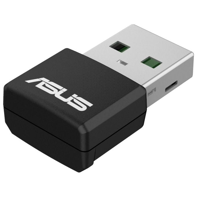ASUS USB-AX55 Nano Adattatore AX1800 Dual Band Wireless, WiFi 6 USB, WPA3, MU-Mimo, WiFi 6, MU-Mimo, OFDMA, WPA3 Compatibile con Standard 802.11 a-g-n-AC, piu' Piccolo al Mondo, Nero