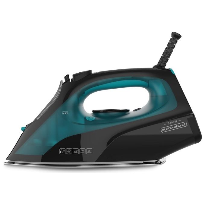 Black+Decker BXIR2403E Ferro da Stiro a Vapore 2400W Nero-Verde