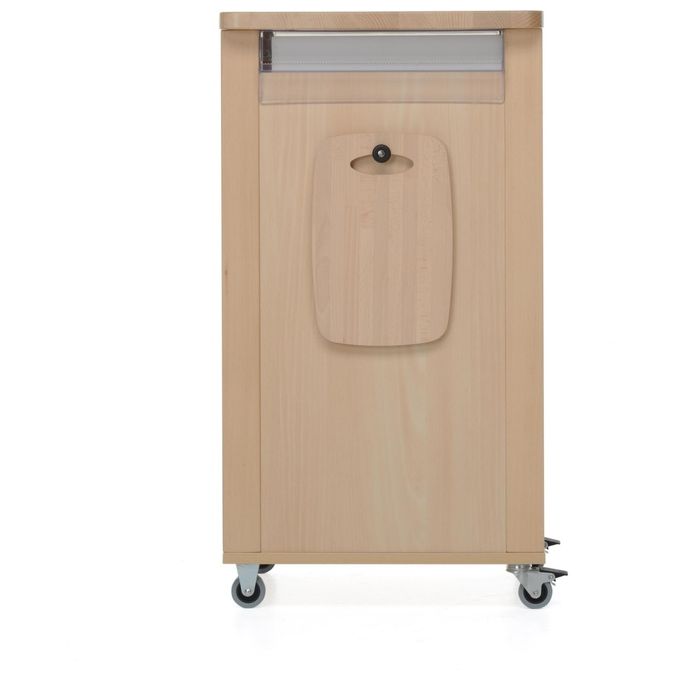Foppa Carrello da Cucina Bistrot Legno Naturale 4 Ruote con Cassetti 86x46x50cm