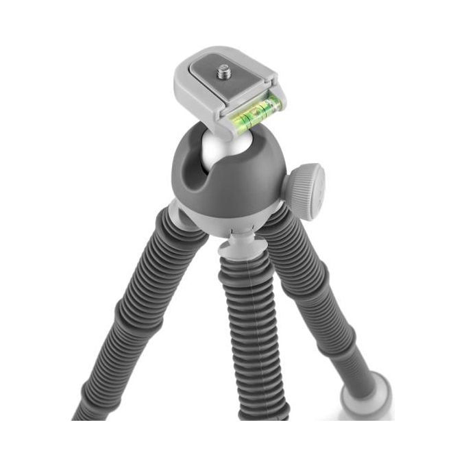 Joby PodZilla Large Kit Treppiede Flessibile con Testa a Sfera Inclusa e Attacco GripTight 360 Phone Grigio