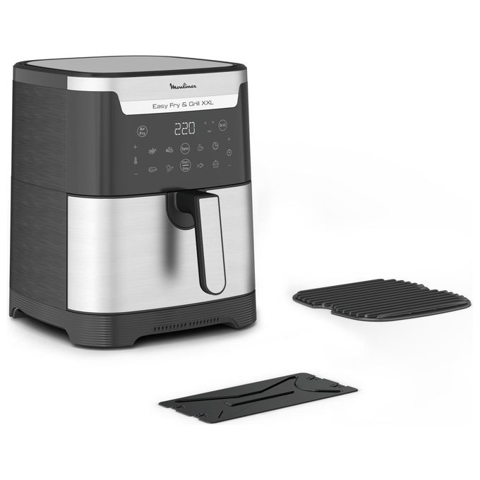 Moulinex Easy Fry e Grill XXL Friggitrice ad Aria Calda Nero-Acciaio Inossidabile