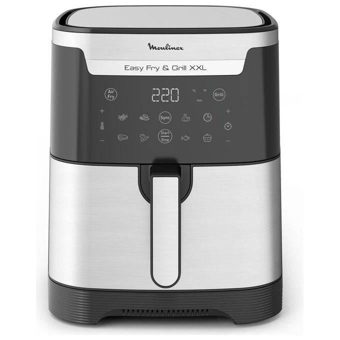 Moulinex Easy Fry e Grill XXL Friggitrice ad Aria Calda Nero-Acciaio Inossidabile