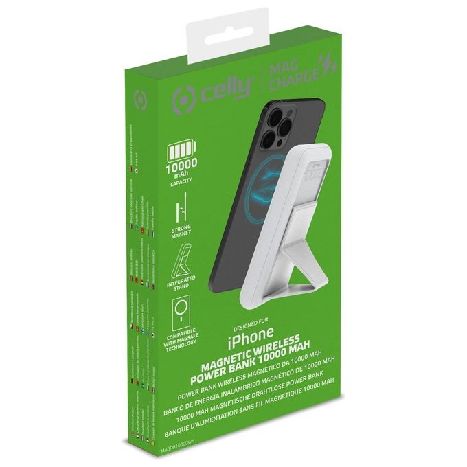Celly MagSafe Power Bank 10000mAh Bianco