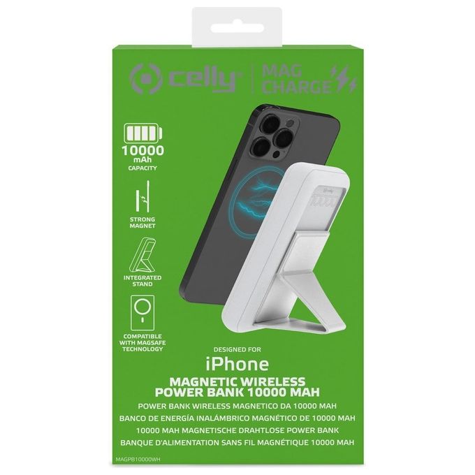 Celly MagSafe Power Bank 10000mAh Bianco