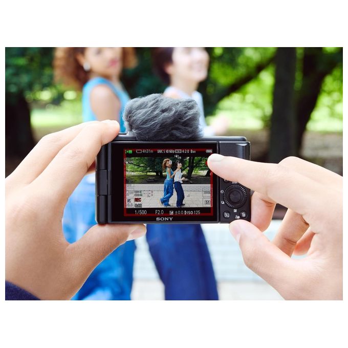 Sony Vlog Camera ZV-1F di - Fotocamera Digitale Schermo Orientabile Video in 4K Slow Motion Funzionalita' per Vlog Nera