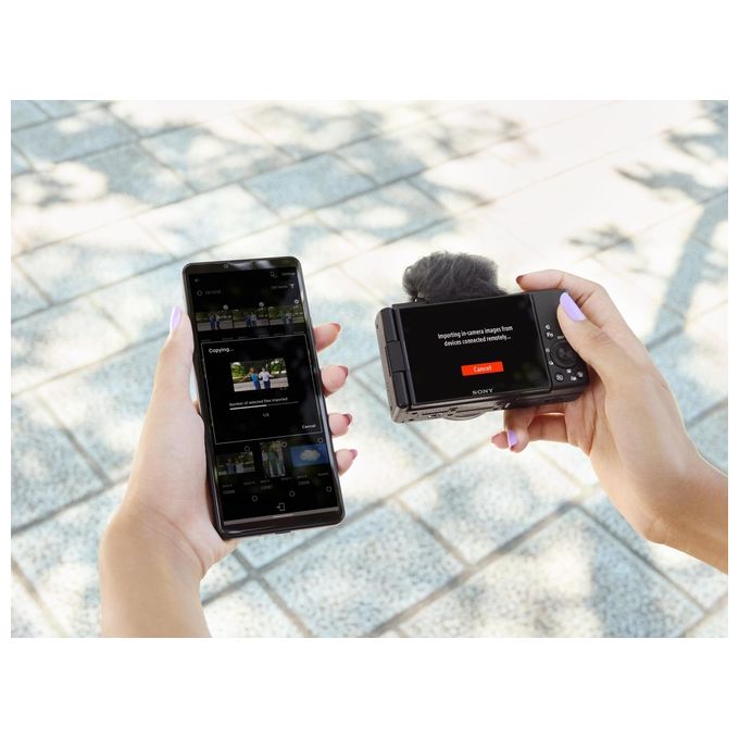 Sony Vlog Camera ZV-1F di - Fotocamera Digitale Schermo Orientabile Video in 4K Slow Motion Funzionalita' per Vlog Nera