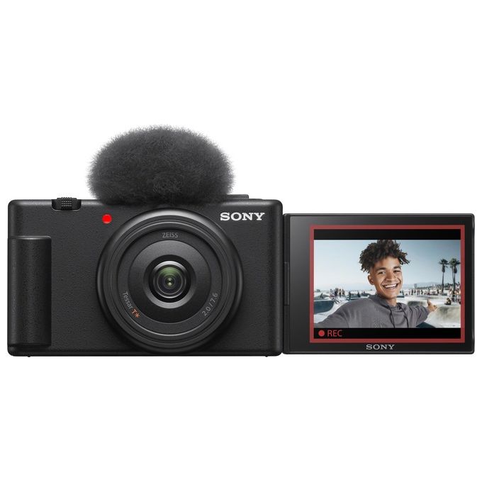 Sony Vlog Camera ZV-1F di - Fotocamera Digitale Schermo Orientabile Video in 4K Slow Motion Funzionalita' per Vlog Nera