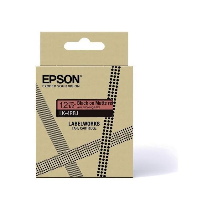 Epson LK-4RBJ Etichetta per Stampante Nero-Rosso