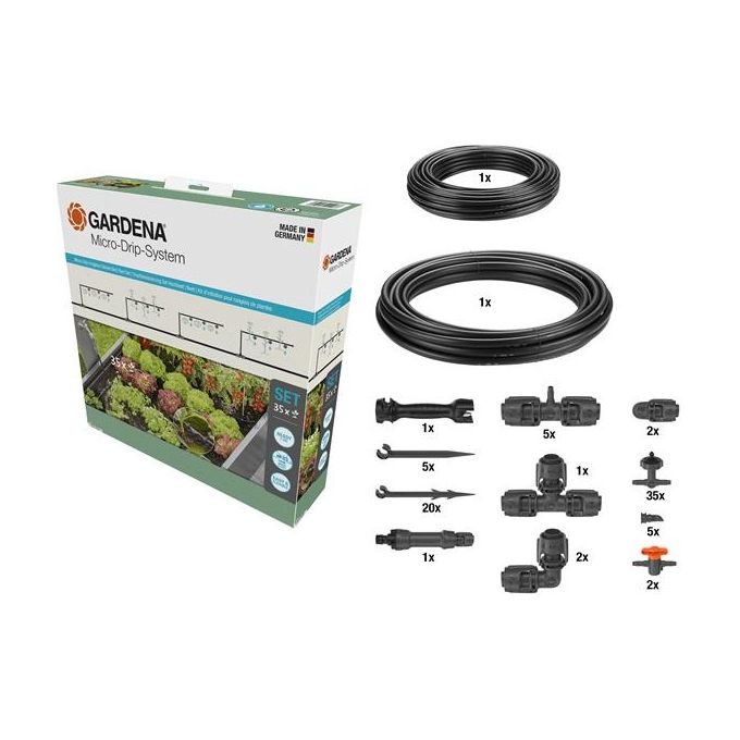 Gardena Micro-Drip-System  Kit aiuola rialz.-aiuola (35 piante)