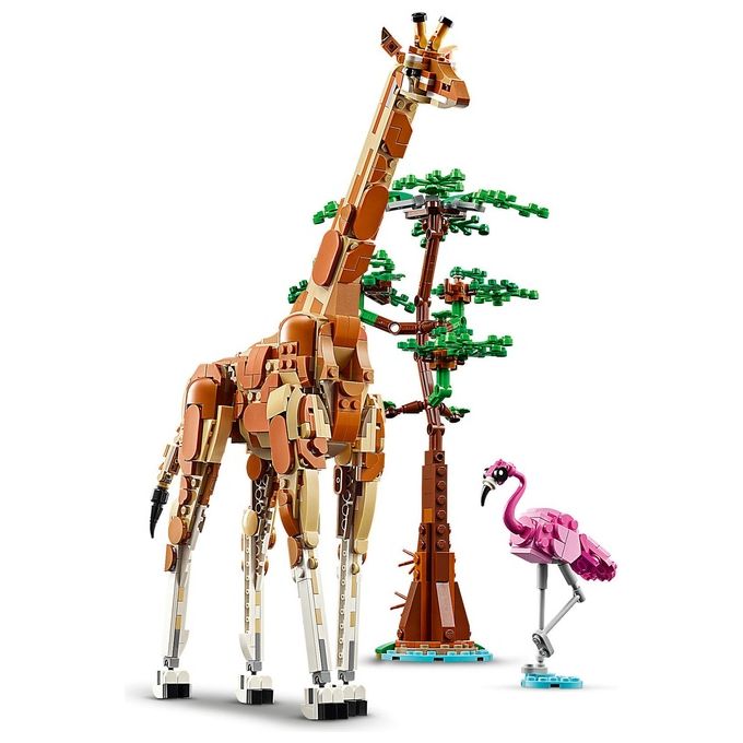 LEGO Creator 31150 3in1 Animali del Safari, Giocattolo Trasformabile da Giraffa in 2 Gazzelle o Leone , Giochi per Bambini 9+