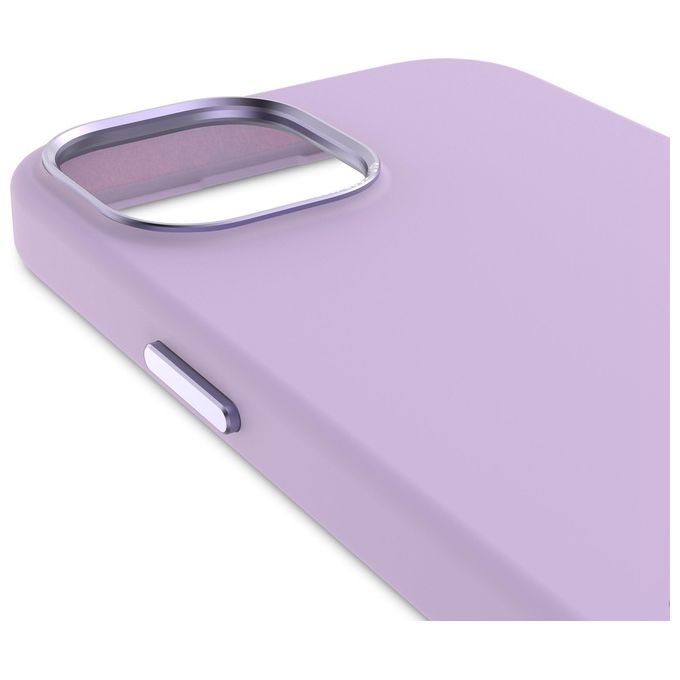 Decoded AntiMicrobial Silicone Cover Posteriore per iPhone 15 Plus Lavanda