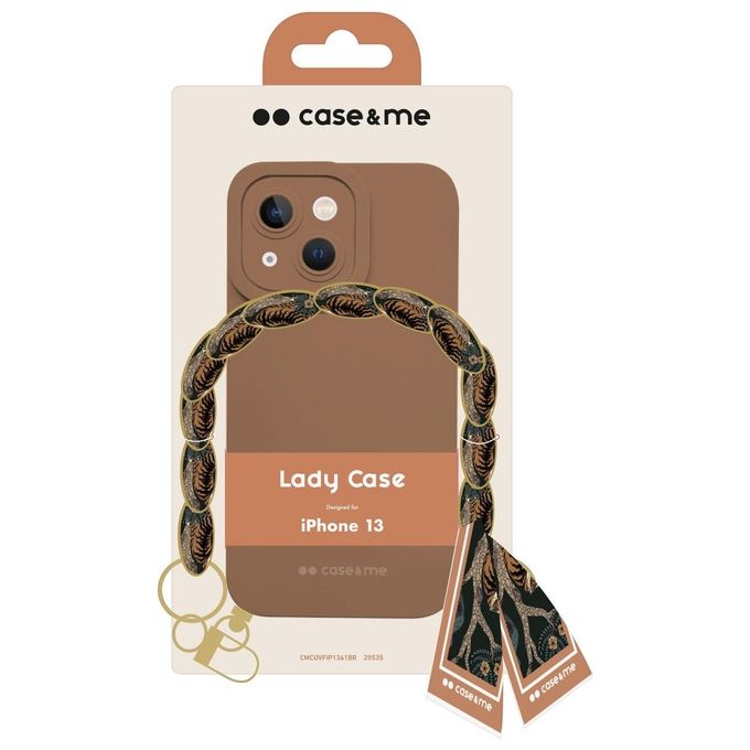 Sbs Lady Case con Catena da Polso e Foulard per iPhone 13    Marrone