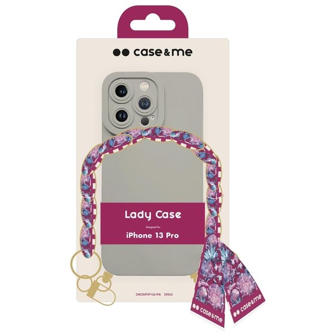 Sbs Cover per iPhone 13 Pro con Catenella da Polso e Foulard Avorio