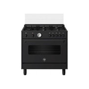 La Germania AMN965ETN Cucina a Gas 5 Fuochi Forno Elettrico con Grill 90x60cm Nero Americana