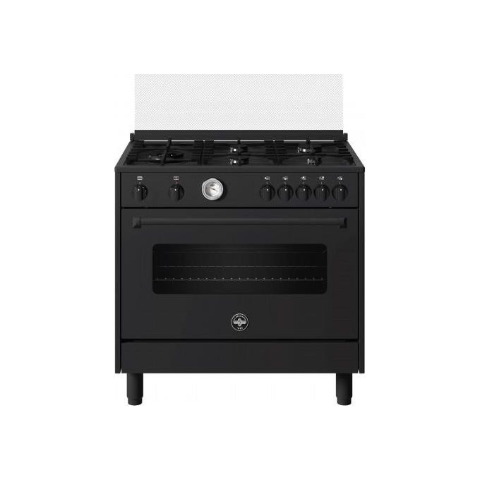 La Germania AMN965ETN Cucina a Gas 5 Fuochi Forno Elettrico con Grill 90x60cm Nero Americana