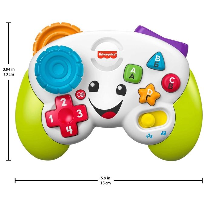 Fisher Price Laugh e Learn Controller Gioca e Impara Ridi e Impara Edizione Multilingue Joystick Giocattolo Musicale Giocattolo Per Bambini 6 Anni