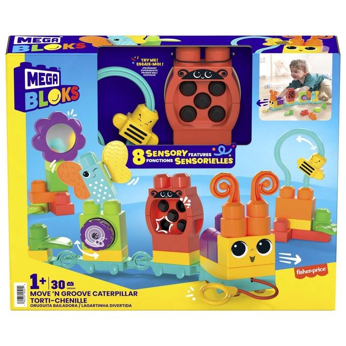 Mattel Mega Bloks Bruco Muovi e Suona
