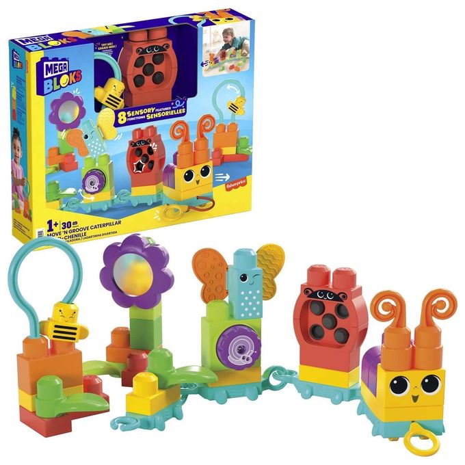 Mattel Mega Bloks Bruco Muovi e Suona