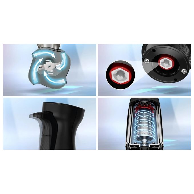 Bosch Serie 6 MSM6M610 Frullatore ad Immersione 1000W Nero-Acciaio Inossidabile