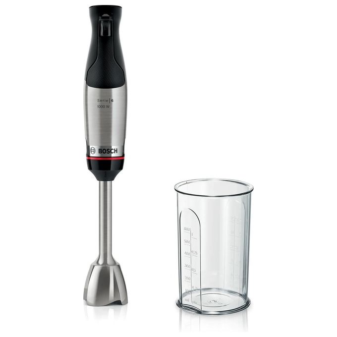 Bosch Serie 6 MSM6M610 Frullatore ad Immersione 1000W Nero-Acciaio Inossidabile