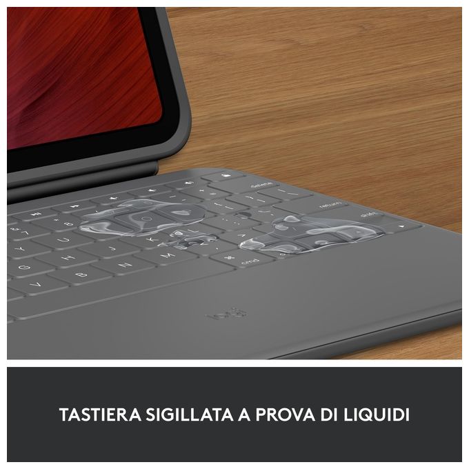 Logitech Rugged Folio Grafite Smart Connector Qwerty Italiano per iPad 10ª Generazione