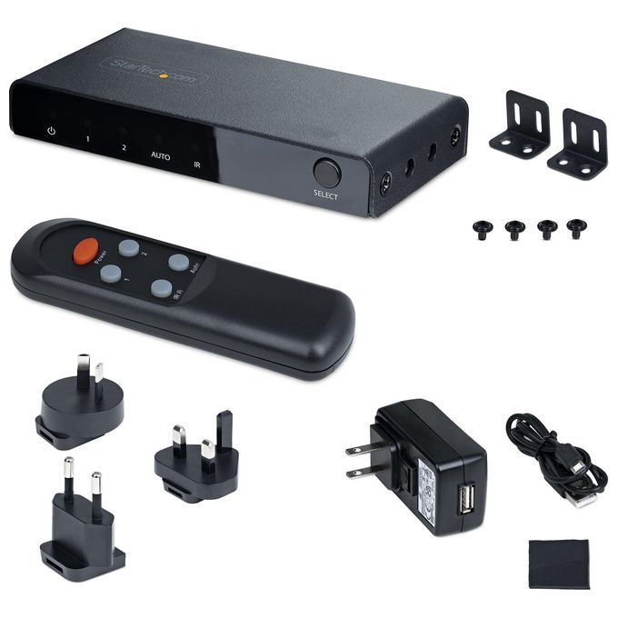 Startech.com Switch Hdmi 8K a 2 Porte 8k60hz Switcher Automatico Hdmi 21