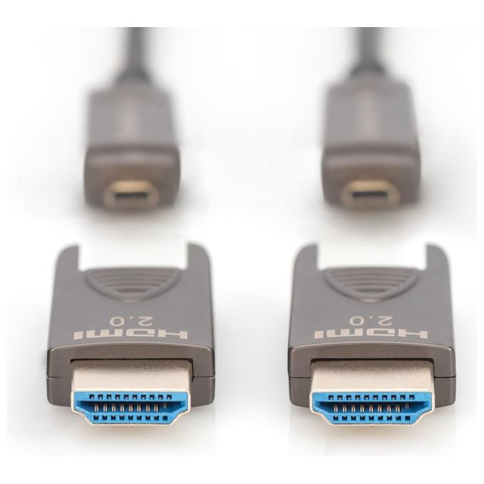 Digitus Cavo in Fibra Ottica Ibrido 4k - Hdmi Aoc Connettore Rimovibile 15mt