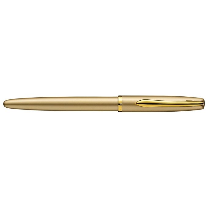 Pelikan Set Penna Sfera e Stilografica Jazz Noble Elegance in Metallo Gold Inchiostro Blu con Clip Elastica in Elegante Astuccio Regalo