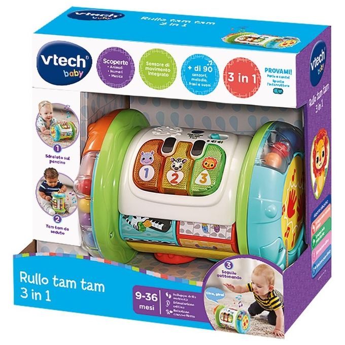 Vtech Electronics Prime Attivita' Rullo Tam Tam 3 in 1 Baby