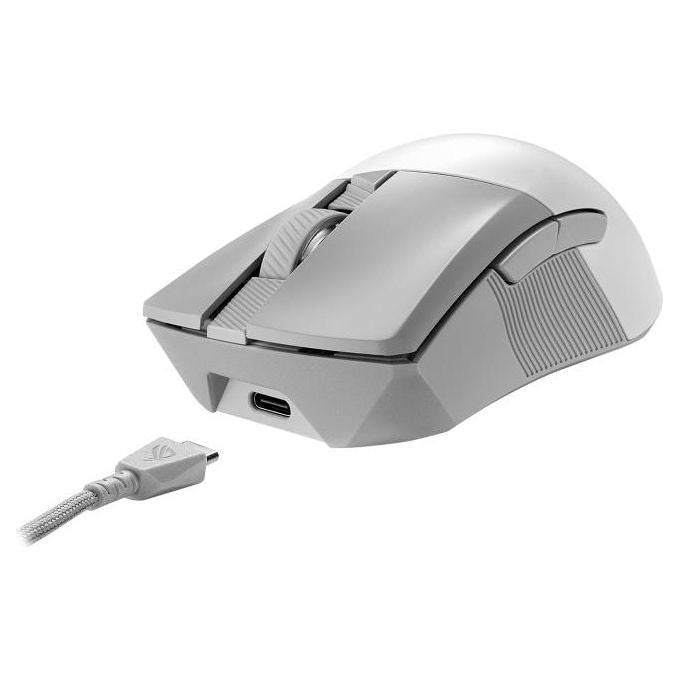 ASUS ROG Gladius III Wireless Aimpoint White Mouse Mano destra RF Wireless  Bluetooth  USB Type-A Ottico 36000 DPI