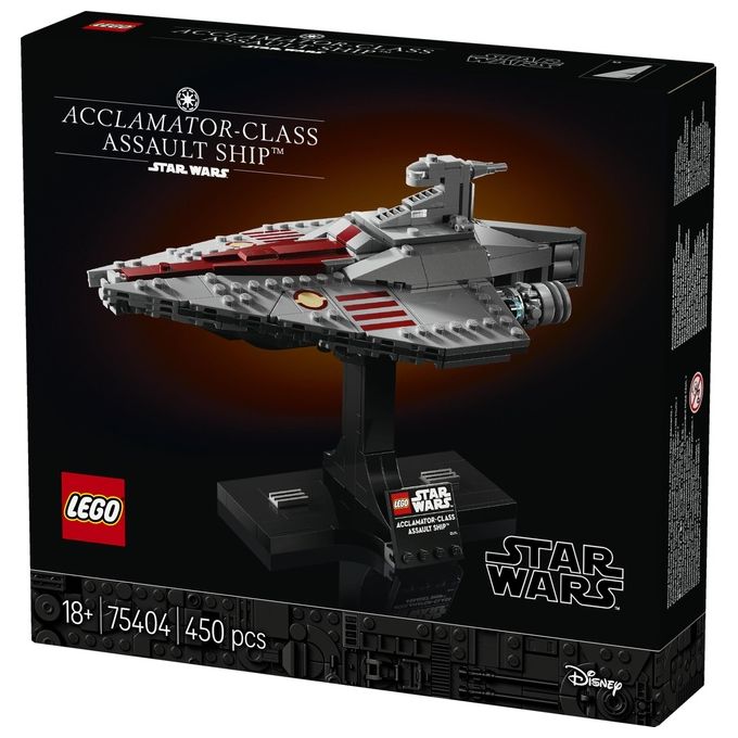 LEGO Star Wars 75404 Nave d'Assalto Classe Acclamator, Modellino da Costruire di Astronave da Collezione con Supporto, Idea Regalo di Compleanno per Adulti, Uomo, Donna e Fan dell'Attacco dei Cloni