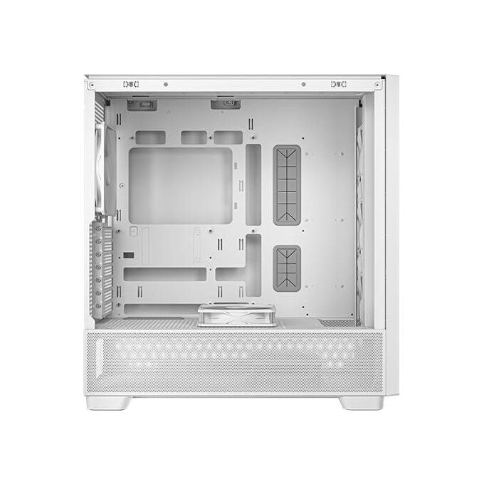 Antec Flux Wood White 5 Ventole Pwm Incluse Pannello Frontale ad Alto Flusso d'aria con Legno di Betulla Type-C Radiatore da 420mm e Supporto per Scheda Madre con Connessione Posteriore