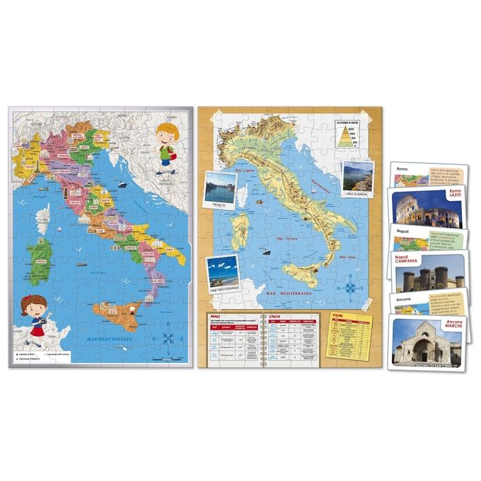 Clementoni Gioco Educativo Sapientino Scopriamo l'Italia Smart Puzzle