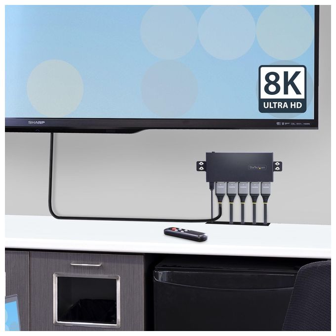 Startech.com Switch Hdmi 8k a 4 Porte Switcher Hdmi 2.1 4k 120hz Hdr10 8k 60hz Uhd Commutatore Hdmi 4 In 1